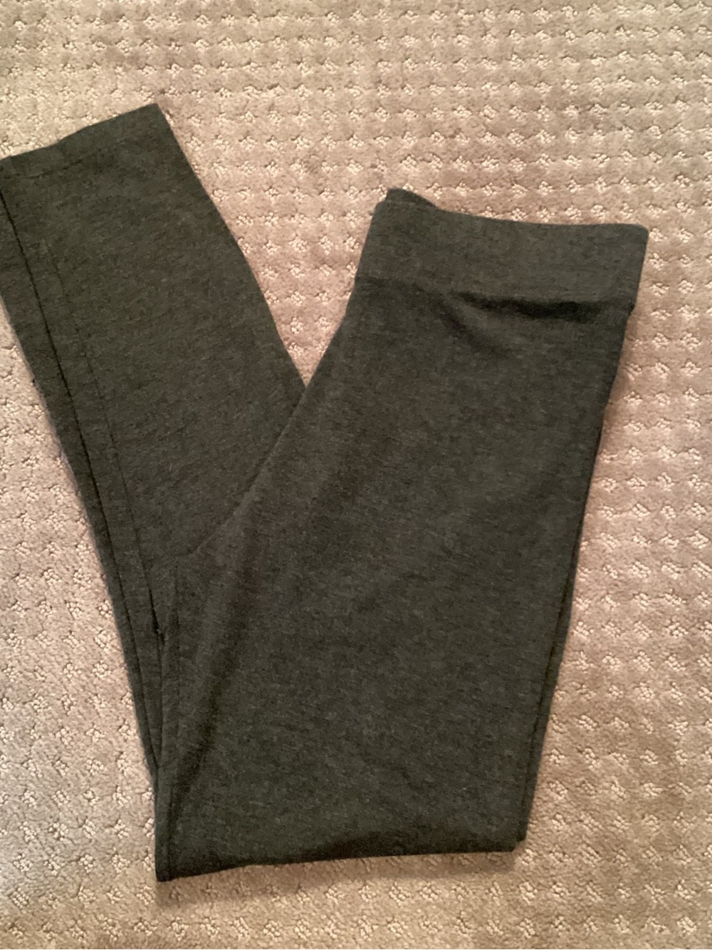 Lou & Grey Charcoal High-Rise Knit Leggings, stretchy, 25”L, size Med